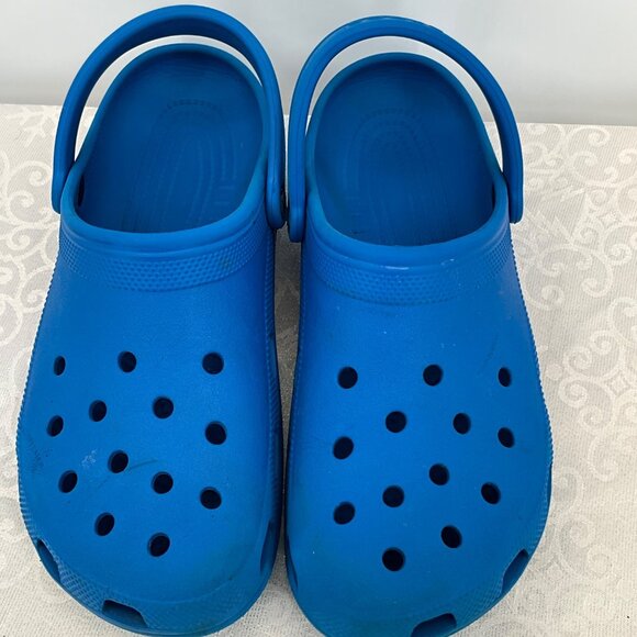 Crocs Classic #10001 Blue Size 11 Mens Lightweight Casual Slip-On Shoes - Picture 5 of 9